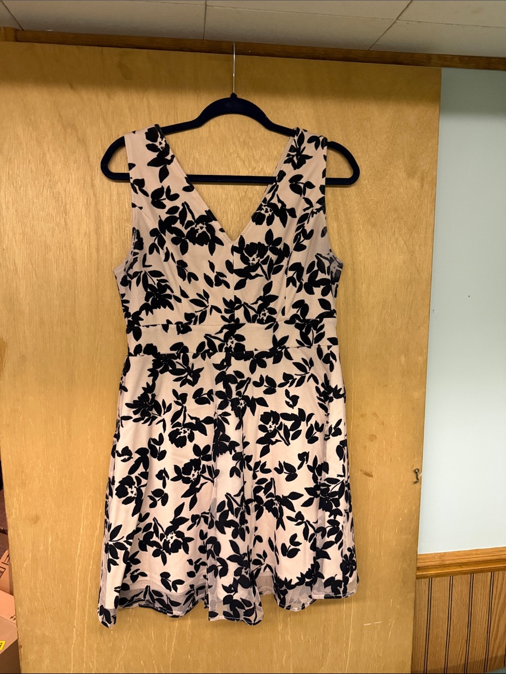 Altar'd State Blush Dress with Black Floral Print